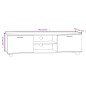 vidaXL Mueble para TV madera contrachapada roble ahumado 140x40,5x35cm vidaXL Mueble para TV madera contrachapada roble ahumado 140x40,5x35cm