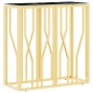 vidaXL Mesa consola de acero inoxidable y vidrio dorada 70x30x70 cm vidaXL Mesa consola de acero inoxidable y vidrio dorada 70x30x70 cm
