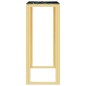 vidaXL Mesa consola de acero inoxidable y vidrio dorada 70x30x70 cm vidaXL Mesa consola de acero inoxidable y vidrio dorada 70x30x70 cm