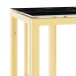 vidaXL Mesa consola de acero inoxidable y vidrio dorada 70x30x70 cm vidaXL Mesa consola de acero inoxidable y vidrio dorada 70x30x70 cm