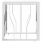 vidaXL Mesa de centro acero inoxidable y vidrio plateada 50x50x50 cm vidaXL Mesa de centro acero inoxidable y vidrio plateada 50x50x50 cm