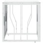 vidaXL Mesa de centro acero inoxidable y vidrio plateada 50x50x50 cm vidaXL Mesa de centro acero inoxidable y vidrio plateada 50x50x50 cm