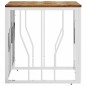 vidaXL Mesa de centro acero inoxidable y madera reciclada plateada