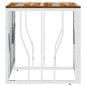 vidaXL Mesa de centro acero inoxidable y madera reciclada plateada