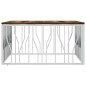 vidaXL Mesa de centro acero inoxidable y madera reciclada plateada vidaXL Mesa de centro acero inoxidable y madera reciclada plateada