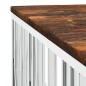 vidaXL Mesa de centro acero inoxidable y madera reciclada plateada vidaXL Mesa de centro acero inoxidable y madera reciclada plateada