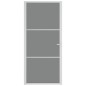 vidaXL Puerta interior vidrio EGS y aluminio blanco 93x201,5 cm