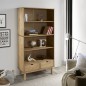vidaXL Estantería con 2 cajones OTTA madera maciza de pino marrón vidaXL Estantería con 2 cajones OTTA madera maciza de pino marrón