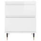 vidaXL Mesita de noche madera contrachapada blanco brillo 40x35x50 cm vidaXL Mesita de noche madera contrachapada blanco brillo 40x35x50 cm
