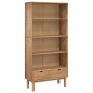 vidaXL Estantería con 2 cajones OTTA madera maciza de pino marrón vidaXL Estantería con 2 cajones OTTA madera maciza de pino marrón