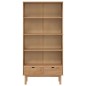 vidaXL Estantería con 2 cajones OTTA madera maciza de pino marrón vidaXL Estantería con 2 cajones OTTA madera maciza de pino marrón