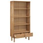 vidaXL Estantería con 2 cajones OTTA madera maciza de pino marrón vidaXL Estantería con 2 cajones OTTA madera maciza de pino marrón