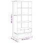 vidaXL Estantería con 2 cajones OTTA madera maciza de pino marrón vidaXL Estantería con 2 cajones OTTA madera maciza de pino marrón