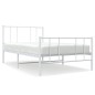vidaXL Estructura cama metal con cabecero y pie cama blanca 107x203 cm vidaXL Estructura cama metal con cabecero y pie cama blanca 107x203 cm