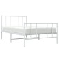 vidaXL Estructura cama metal con cabecero y pie cama blanca 107x203 cm vidaXL Estructura cama metal con cabecero y pie cama blanca 107x203 cm