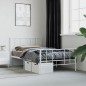 vidaXL Estructura cama metal con cabecero y pie cama blanca 107x203 cm vidaXL Estructura cama metal con cabecero y pie cama blanca 107x203 cm