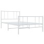 vidaXL Estructura cama metal con cabecero y pie cama blanca 107x203 cm vidaXL Estructura cama metal con cabecero y pie cama blanca 107x203 cm