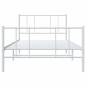 vidaXL Estructura cama metal con cabecero y pie cama blanca 107x203 cm vidaXL Estructura cama metal con cabecero y pie cama blanca 107x203 cm