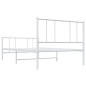 vidaXL Estructura cama metal con cabecero y pie cama blanca 107x203 cm vidaXL Estructura cama metal con cabecero y pie cama blanca 107x203 cm