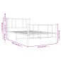 vidaXL Estructura cama metal con cabecero y pie cama blanca 107x203 cm vidaXL Estructura cama metal con cabecero y pie cama blanca 107x203 cm
