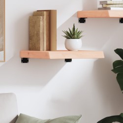 vidaXL Estante de pared madera maciza roble sin tratar 40x40x(2-6) cm