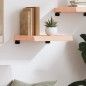 vidaXL Estante de pared madera maciza roble sin tratar 40x40x(2-6) cm
