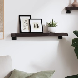 vidaXL Estante de pared madera roble tratada marrón oscuro 60x10x4 cm
