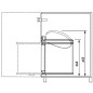 Hailo Papelera de armario Compact-Box tamaño M 15 L blanca 3555-001 Hailo Papelera de armario Compact-Box tamaño M 15 L blanca 3555-001