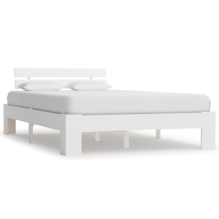 vidaXL Estructura de cama de madera maciza de pino blanco 120x200 cm