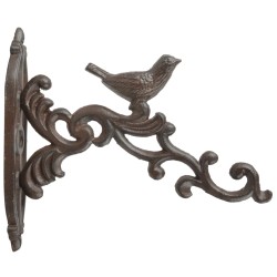 Esschert Design Gancho de cesta colgante marrón hierro fundido BR21