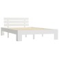vidaXL Estructura de cama de madera maciza de pino blanco 120x200 cm