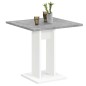 FMD Mesa de comedor gris hormigón y blanco 70 cm FMD Mesa de comedor gris hormigón y blanco 70 cm