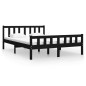 vidaXL Estructura de cama doble pequeña madera maciza negra 120x190 cm vidaXL Estructura de cama doble pequeña madera maciza negra 120x190 cm