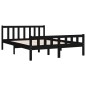vidaXL Estructura de cama doble pequeña madera maciza negra 120x190 cm vidaXL Estructura de cama doble pequeña madera maciza negra 120x190 cm