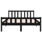 vidaXL Estructura de cama doble pequeña madera maciza negra 120x190 cm vidaXL Estructura de cama doble pequeña madera maciza negra 120x190 cm