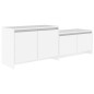 vidaXL Mueble para TV madera contrachapada blanco 146,5x35x50 cm