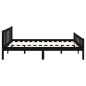 vidaXL Estructura de cama doble pequeña madera maciza negra 120x190 cm vidaXL Estructura de cama doble pequeña madera maciza negra 120x190 cm