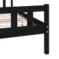 vidaXL Estructura de cama doble pequeña madera maciza negra 120x190 cm vidaXL Estructura de cama doble pequeña madera maciza negra 120x190 cm