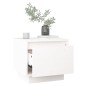 vidaXL Mesita de noche madera maciza de pino blanco 35x34x32 cm vidaXL Mesita de noche madera maciza de pino blanco 35x34x32 cm