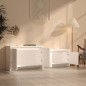 vidaXL Mueble para TV madera contrachapada blanco 146,5x35x50 cm