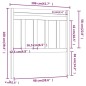 vidaXL Cabecero de cama madera maciza de pino gris 106x4x100 cm vidaXL Cabecero de cama madera maciza de pino gris 106x4x100 cm
