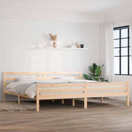 vidaXL Estructura de cama madera maciza 180x200 cm