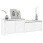vidaXL Mueble para TV madera contrachapada blanco 146,5x35x50 cm