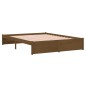 vidaXL Estructura de cama doble madera maciza marrón miel 135x190 cm vidaXL Estructura de cama doble madera maciza marrón miel 135x190 cm