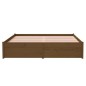 vidaXL Estructura de cama doble madera maciza marrón miel 135x190 cm vidaXL Estructura de cama doble madera maciza marrón miel 135x190 cm