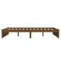 vidaXL Estructura de cama doble madera maciza marrón miel 135x190 cm vidaXL Estructura de cama doble madera maciza marrón miel 135x190 cm