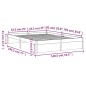 vidaXL Estructura de cama doble madera maciza marrón miel 135x190 cm vidaXL Estructura de cama doble madera maciza marrón miel 135x190 cm