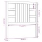 vidaXL Cabecero de cama madera maciza de pino blanco 81x4x100 cm vidaXL Cabecero de cama madera maciza de pino blanco 81x4x100 cm
