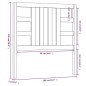 vidaXL Cabecero de cama madera maciza de pino marrón miel 106x4x100 cm vidaXL Cabecero de cama madera maciza de pino marrón miel 106x4x100 cm