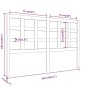 vidaXL Cabecero de cama madera maciza de pino blanco 156x4x100 cm vidaXL Cabecero de cama madera maciza de pino blanco 156x4x100 cm